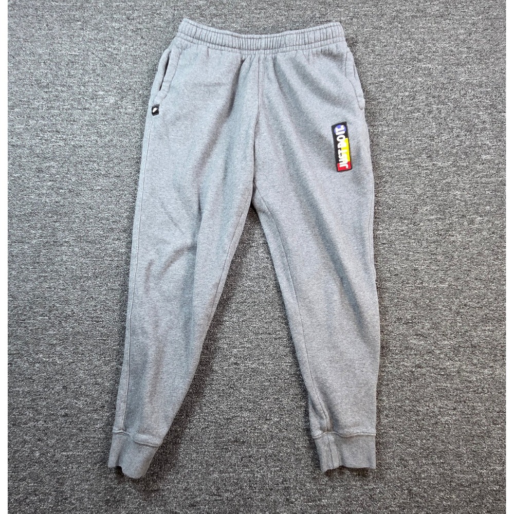 Nike Joggers Mens Small Gray Just Do It Fleece Sweatpants Athletic Streetwear